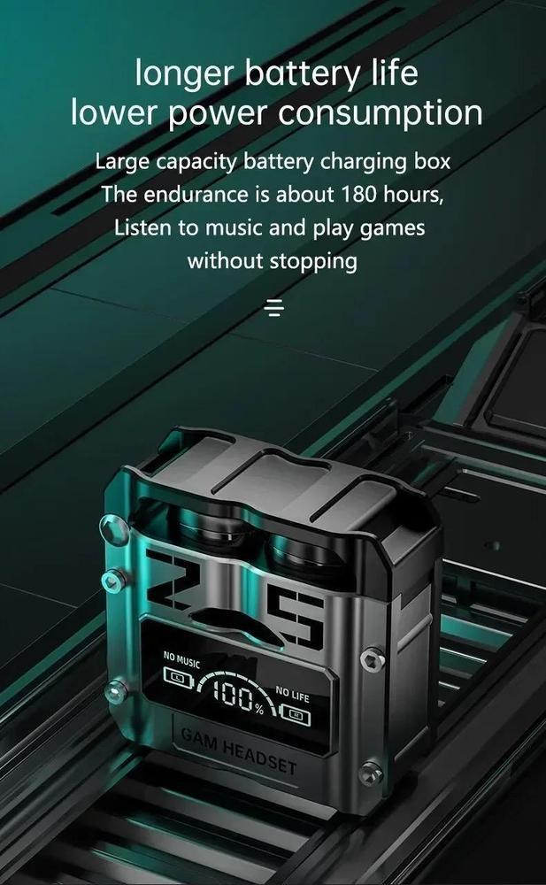 Multi color long lasting battery earbuds